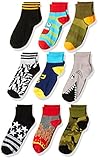 K. Bell Socks Boys' Big Novelty 9 Pack Low