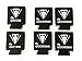 Forum Novelties 6 Pack of Insulated Beer and Soda Can Covers Sleeves-The Groom, The Best Man, The Groomsman-Black Neoprene for Bachelor Party