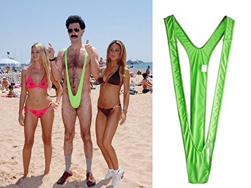 Lime Green Borat Mankini Man Thong Stag Do Fancy Dress Costume Secret Santa Gift