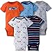 Gerber Baby Boys 5-Pack Short Sleeve Variety Onesies Bodysuits Little Athlete 0-3 Months