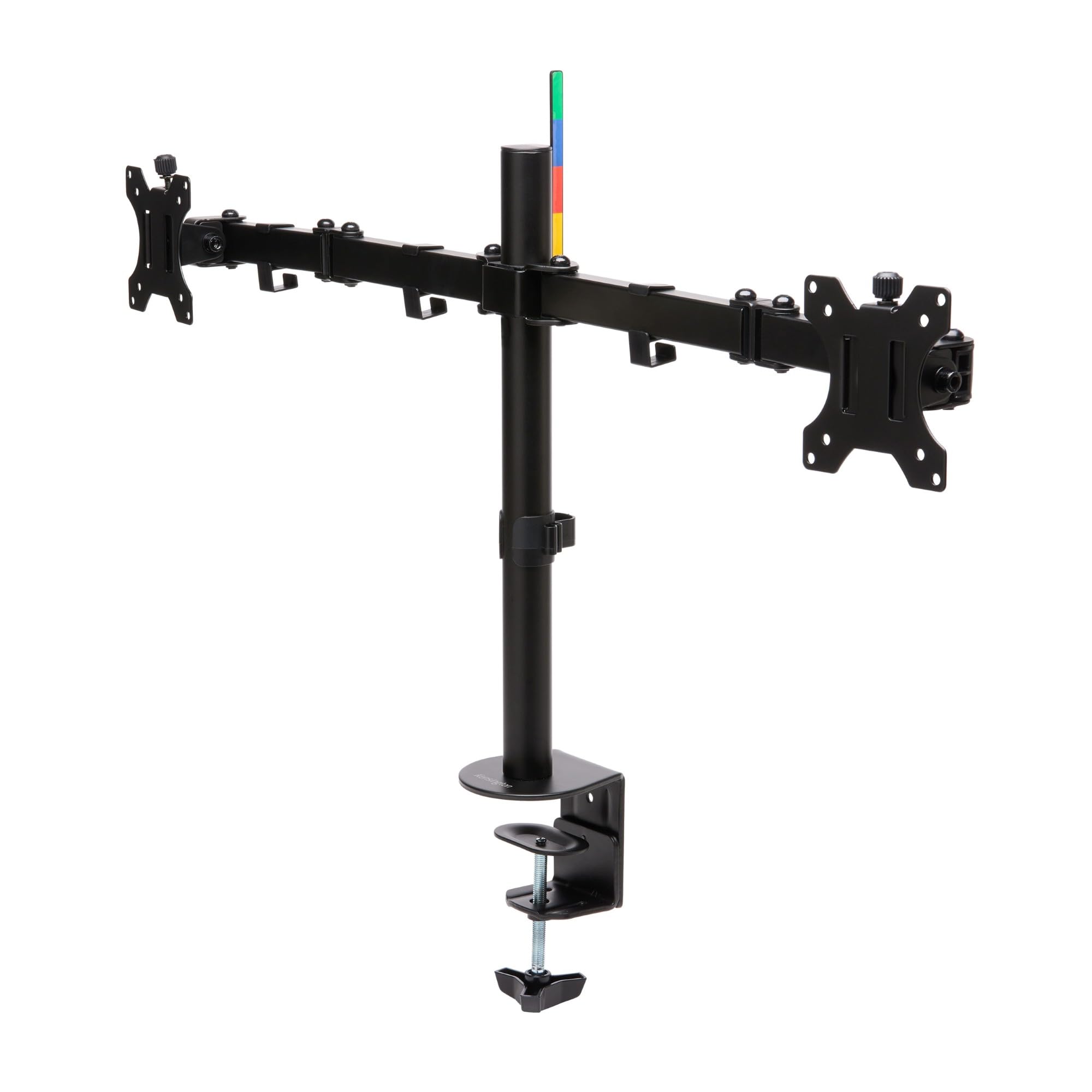 Kensington Smart Fit Dual Monitor Mount for Upto 32 Inch LCD LED Monitor Computer PC Screens, Ergonomic Double Arms Stand Desk Mount Bracket Tilt 45 Degree Swivel 90 Degree Rotate 180 Degree, Black