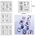 XIIYGJS Resin Molds for Jewelry,18 Pack Silicone Molds Kit for Casting Epoxy Resin UV Resin,Include Pendant, Bracelet, Earring, Ring,Diamond Molds,with Resin Mixing and Measuring Tools