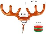 YAAVAAW Christmas Ring Toss Games 2 Reindeer Antler Hat 8 Rings Indoor view 2