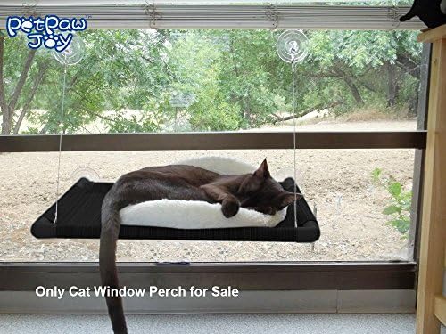 Cat Window Perch Holding 2 cats weighted up to 50lb Upgrading Suction Cups Cat Hammock Window Mounted Space Saving Cat Bed Kitty Resting seat safety mounted Kitty bed