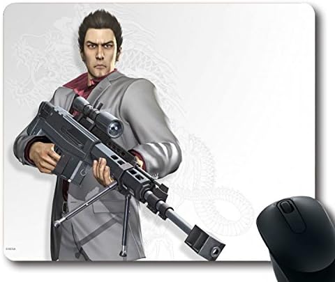 Custom Gaming Mouse Pad with Yakuza 4 Sega Yaponiya Ryu Ga Gotoku Amusement Vision Non-Slip Neoprene Rubber Standard Size 9 Inch(220mm) X 7 Inch(180mm) X 1/8 Inch(3mm) Desktop Mousepad Laptop Mousepads Comfortable Computer Mouse Mat