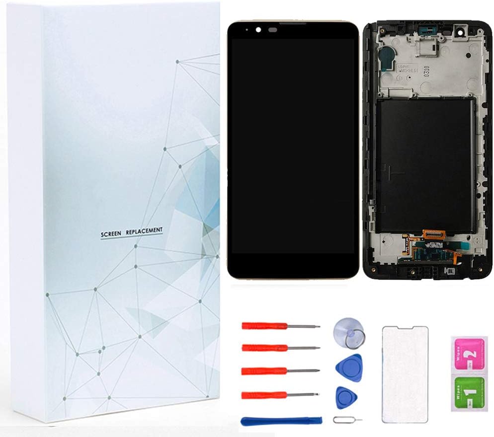 Maojia Screen Replacement Compatible for LG Stylo 3 LS777 L83BL L84VL M430 5.7" LCD Display Touch Digitizer Frame Assembly+Tools(Black)