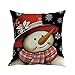 Goddessvan Christmas Snowman Printing Square Sofa Bed Home Decor Pillow Cover Cushion Cover 45cm45cm (45cm45cm, G)