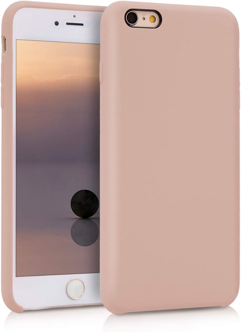 kwmobile TPU Silicone Case Compatible with Apple iPhone 6 Plus / 6S Plus - Case Slim Protective Phone Cover with Soft Finish - Dusty Pink