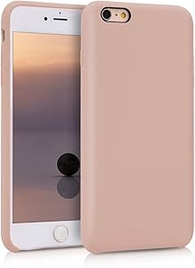 kwmobile TPU Silicone Case Compatible with Apple iPhone 6 Plus / 6S Plus - Case Slim Protective Phone Cover with Soft Finish - Dusty Pink