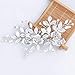 SWEETV Silver Rhinestone Bridal Hair Comb for Wedding, Hair Accessory Headpiece for Women, 1 Count