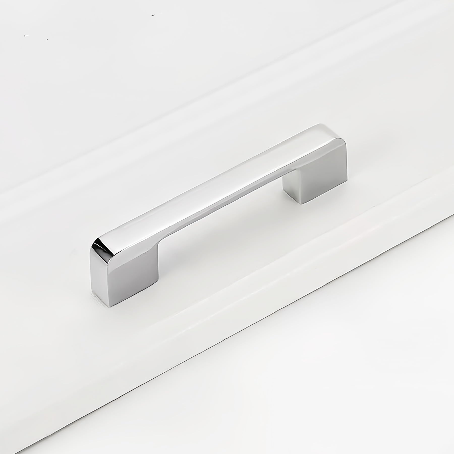 LEPEVNEY 5pcs Door Handles 96mm Hole Centre Cabinet Handels Chrome Kitchen Wardrobe Door Handles Cabinet Pulls