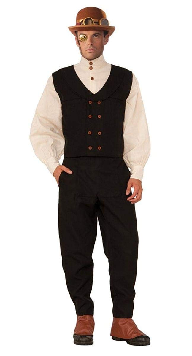 Bristol Novelty Forum Novelties X76368 42-Inch Black Steampunk Vest Costume