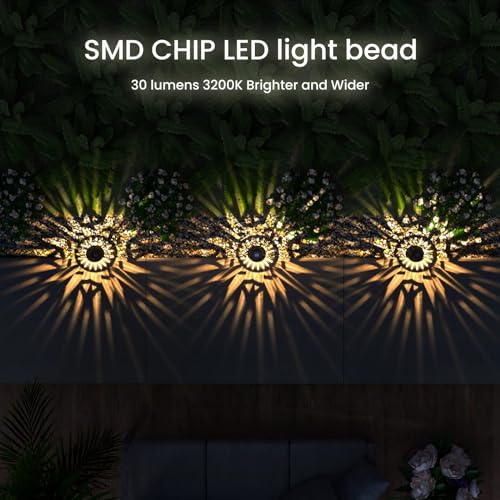 Quntis 8 Packs Outdoor Solar Lights, Waterproof IP65 Solar Garden Lights, Automatic Solar Lamp, Warm White Solar Light for Garden, Pathway, Patio, Walkway, Lawn Home