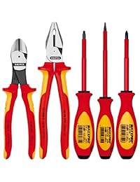 Knipex 989821US - Juego de herramientas de destornillador y alicates aislados (5 unidades, 1000 V)