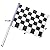 Kloud City Â® 20 Pcs 8'' x 6'' Checkered Flag Racing Polyester Flags on Plastic Stick