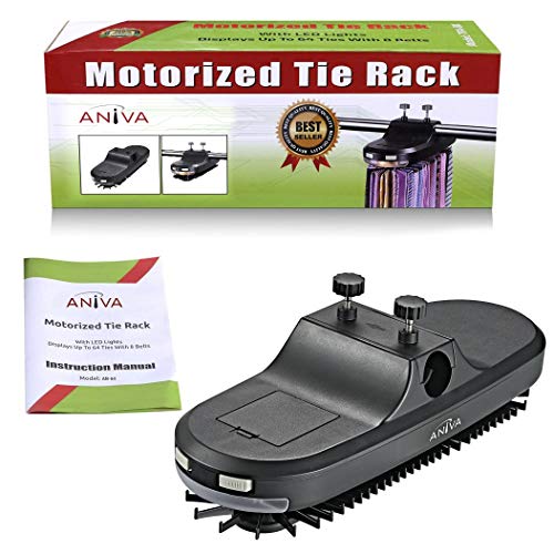 Aniva Tie Rack Motorized Revolving Organizer, Holder, Hanger for Men