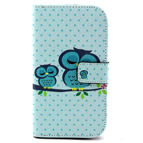 For Samsung Galaxy Grand Neo I9060 Case, IVY Sleep Owl - Fashion Elegance Magnetic Snap Wallet Card Flip Synthetic Leather Stand With TPU Case Cover Skin For Samsung Galaxy Grand Neo I9060 / Samsung Galaxy Grand Duos i9082 i9080 GT-I9082