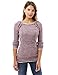PattyBoutik Women Marled Raglan Hoodie Sweater (Burgundy and White Small)