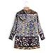 LISTHA Floral Hooded Coat Plus Size Women Vintage Jacket Outwear Warm Overcoat
