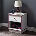 South Shore Logik 1-Drawer Night Stand, Pure White/Pink