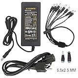 [UL Listed] 12V 6A 72W AC DC Power Supply Adapter (Input 110V-220V, Output 12 Volt 6 Amp 72 Watt) for CCTV Security Camera DVR, ZUEXT DC Converter LED Driver Lighting Transformer for LED Strip Light