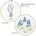 2 Pack Embroidery Kit, Full Range of Embroidery Starter Kit with Pattern DIY Embroidery Kit for Beginner Including Embroidery Cloth, Embroidery Hoop, Threads, Tools Kit (Lavender and Lupine)