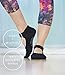 2 Pairs ♥ RAE YOGA Barre Pilates Non Skid Bella Full Toe Grip Socks ♥ Bamboo Barefoot Feel (S-M, Black)