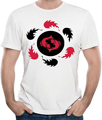 Men's Short Sleeve Fish Sign Zodiac Logo 100% Cotton Tshirts