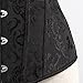 Women's Vintage Palace Jacquard Strapless Overbust Corset Bustier Bodyshaper Large Black