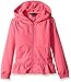 French Toast Girls' Big Ruffle Bottom Knit Jacket, Shocking Pink, L (10/12)