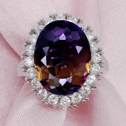 The Sun Jewelry Vintage Huge Women 6.5Ct Ametrine Gemstone Ring Wedding Size 6-10 (10)