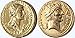 Golden Artifacts Marc Antony & Cleopatra, Most Famous Romance, Roman Coins, Roman Empire (3-G)
