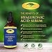 Pure Hyaluronic Acid Serum For Face with Vitamin C, Vitamin E Oil, Aloe Vera Plant, Witch Hazel Toner - Best Anti Aging/wrinkle Face Serum, Eye Cream, Acne Treatment, Pore Minimizer, Face Moisturizer
