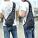 Daosen Casual Canvas Unbalance Backpack Sling Bag Men Shoulder Bag Chest Bag
