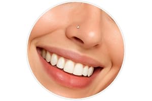 Nose Piercing Stud Silver Jewelry - 925 Sterling Minimalist L - Shaped Tiny 1mm Ball Pin - 24G Delicate Facial Jewellery for 