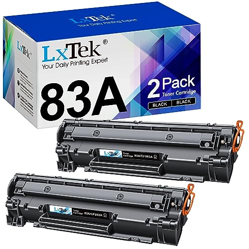 LxTek Compatible Toner Cartridges Replacement for HP 83A CF283A for LaserJet Pro M201dw M201n for MFP M225dn M225dw M125a M125rnw M125nw M127fn M127fp M127fs M127fw (Black, 2-Pack)
