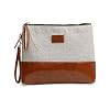 Wristlet-Wallet-Clutch-Bag-Greta-Large-Phone-Purse-Handbag-Gray-White-Herringbone-Funky-Monkey-Fashion