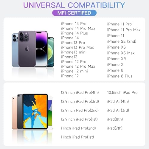 Auriculares para iPhone con Cable, [Certificados MFI] Auriculares Internos con Micrófono y Control de Volumen,In Ear Earpods Light-ning Compatibles con iPhone 14/14 Pro Max/13/12/11/XR/XS/X/8/7/SE