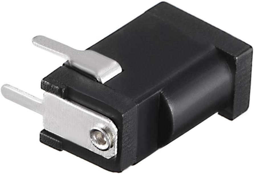 sourcing map DC-002 3.5mmx1.3mm DC Power Jack Plug 3 Pin Female Socket Connector 5pcs, Black, DC-002 3.5*1.3mm - Image 4