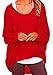 Guandiif Women Baggy Shirts Batwing Sleeve Pullover Tops Casual Tee Knit Oversize Loose Sweatshirt