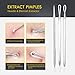Blackhead Remover Tweezer Kit, ElleSye 6-PCS Pimple Comedone Extractor, Blackhead Whitehead Blemish Acne Zit Removal Tool for Risk Free Nose Face-Silver