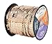 Mandala Craft 6mm Flat Sequin Strip Champagne Sequins on a Roll - Champagne Sequin Trim by The Yard - 100 Yds String Metallic Sequin Strand for Crafts Sequin Fringe Sewing