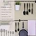 Silicone Spatula Set - 6 Piece Non-Stick Rubber Spatula Set with Stainless Steel Core - Heat-Resistant Spatula Kitchen Utensils Set for Cooking, Baking and Mixing - Black