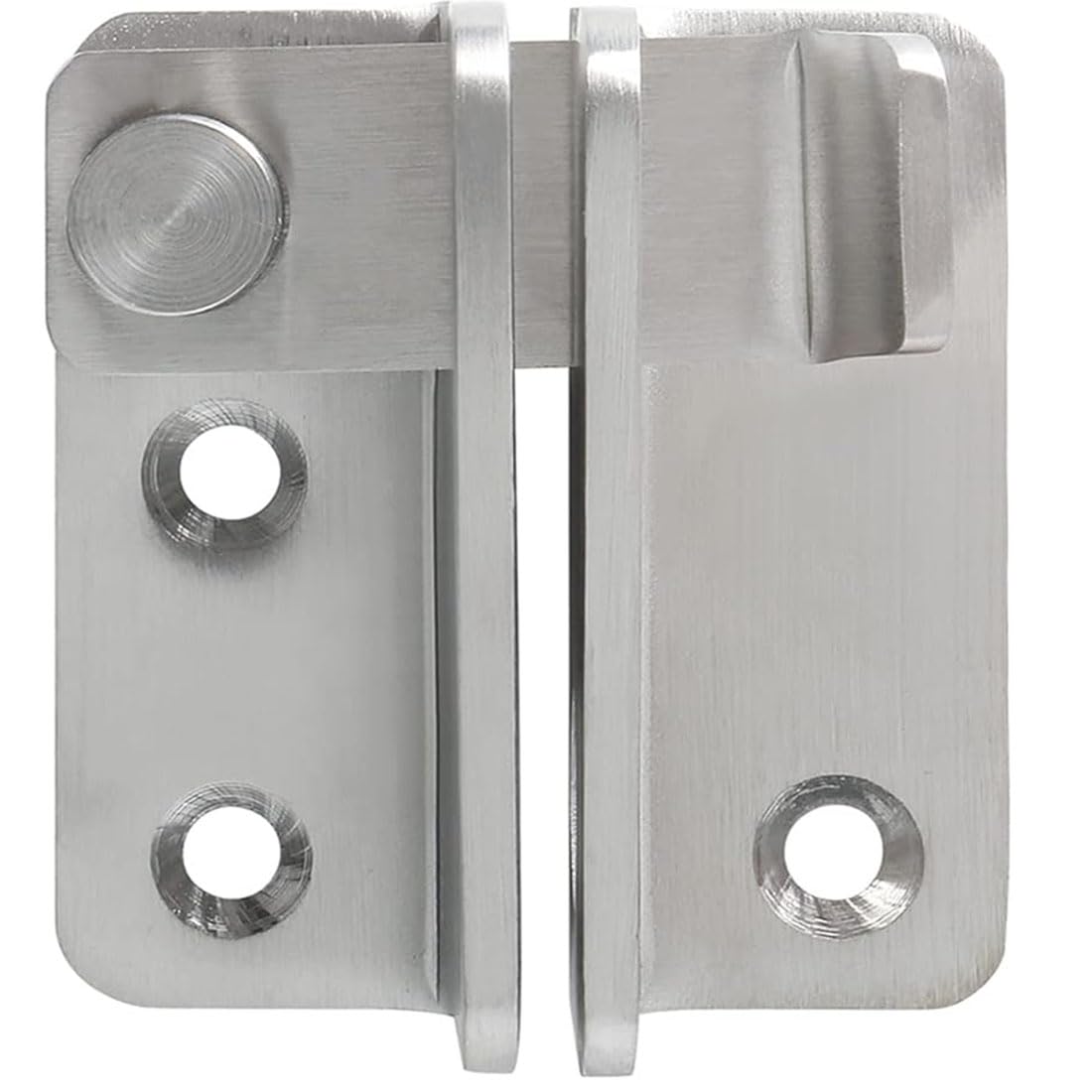 Litensh Shed Lock Gate Lock Gate Latch Padlock Hasp Stainless Steel Flip Door Bolt Latch Lock for Wooden Gates Garden Cupboard Pet Cage Right Open Silver, L: 52 x 62
