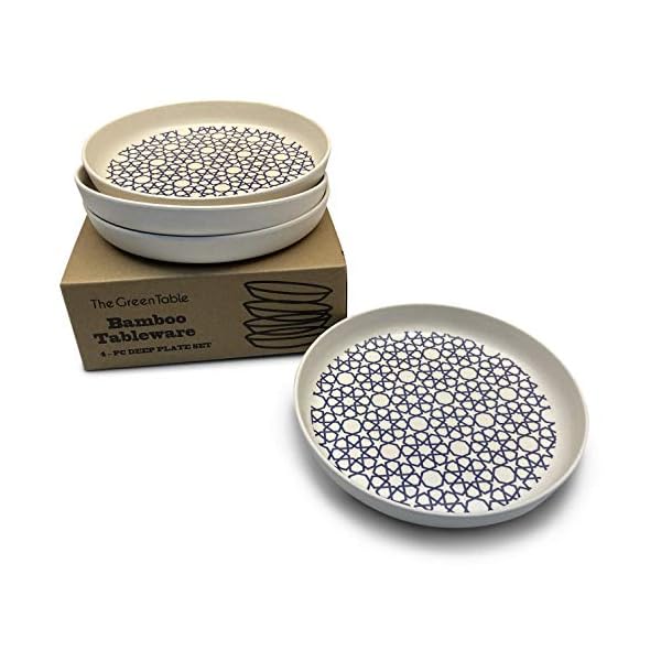 Bamboo-Plates-Set-for-Kids-x4-Eco-Friendly-Deep-Plates-for-Pasta-Noodles-Salad-or-Snacks-Bamboo-Tableware-Suitable-for-Children-and-Adults Bamboo Plates Set for Kids x4. Eco-Friendly Deep Plates for Pasta, Noodles, Salad or Snacks. Bamboo Tableware Suitable for Children and Adults