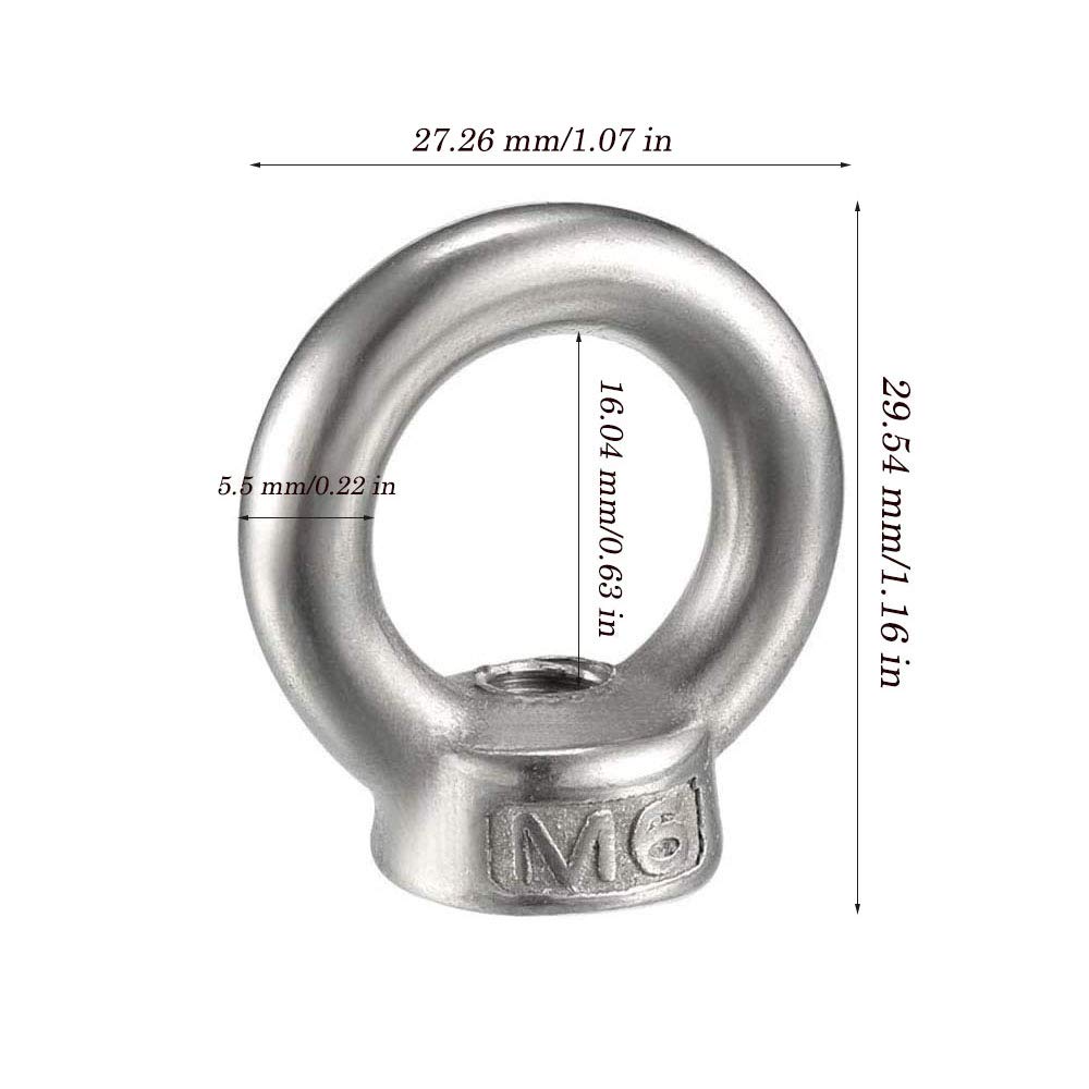 Œillet De Levage (eye Nut) Femelle En Inox 304 - Filetages M6 à M24 - Neuf