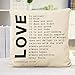 Beautyvan Square Pillow Cover Toss Pillowcase Hidden Zipper Closure (Beige E)