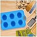 Crystal Bake SteelRim Silicone Muffin & Cupcake Baking Pan - 6 Cup - Blue