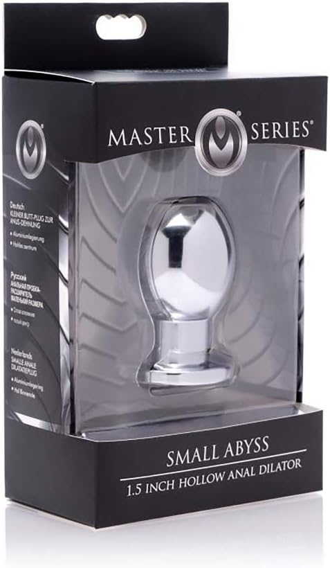 Small Abyss 1.5 Inch Hollow Anal Dilator, Grey - Image 3