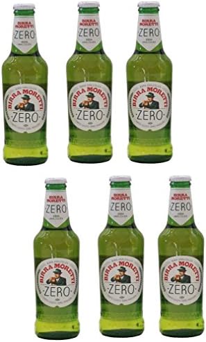 Moretti: "Zero" Non Alcohol Malt Beer Taste Beverage 33cl (11oz) Pack of 6 [ Italian Import ]